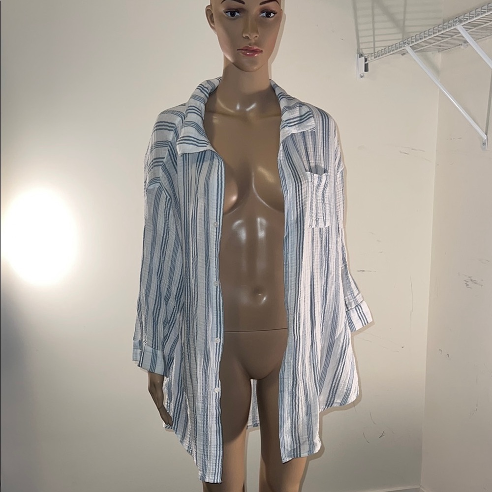 Kona Sol Blue and White Striped Garment (#39)